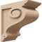 Ekena Millwork 5"W x 10"D x 10"H Classic Scroll Rough Cedar Woodgrain TimberThane Corbel, Primed Tan CORUR05X10X10SCRRCPR - alternate 1